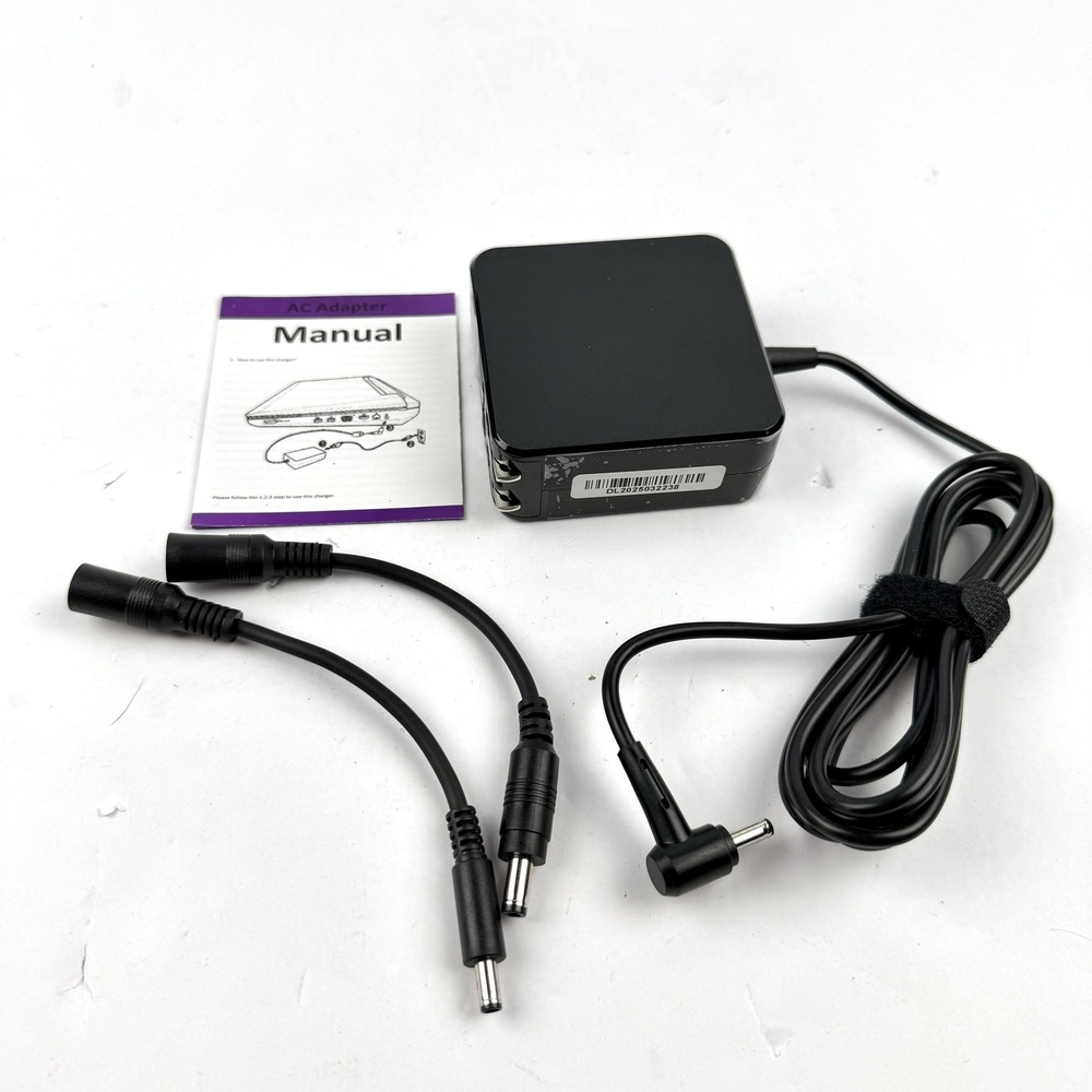 Universal 65W Laptop AC‎ Adapter Charger 19V 3.42A Interchangeable Tips Manual